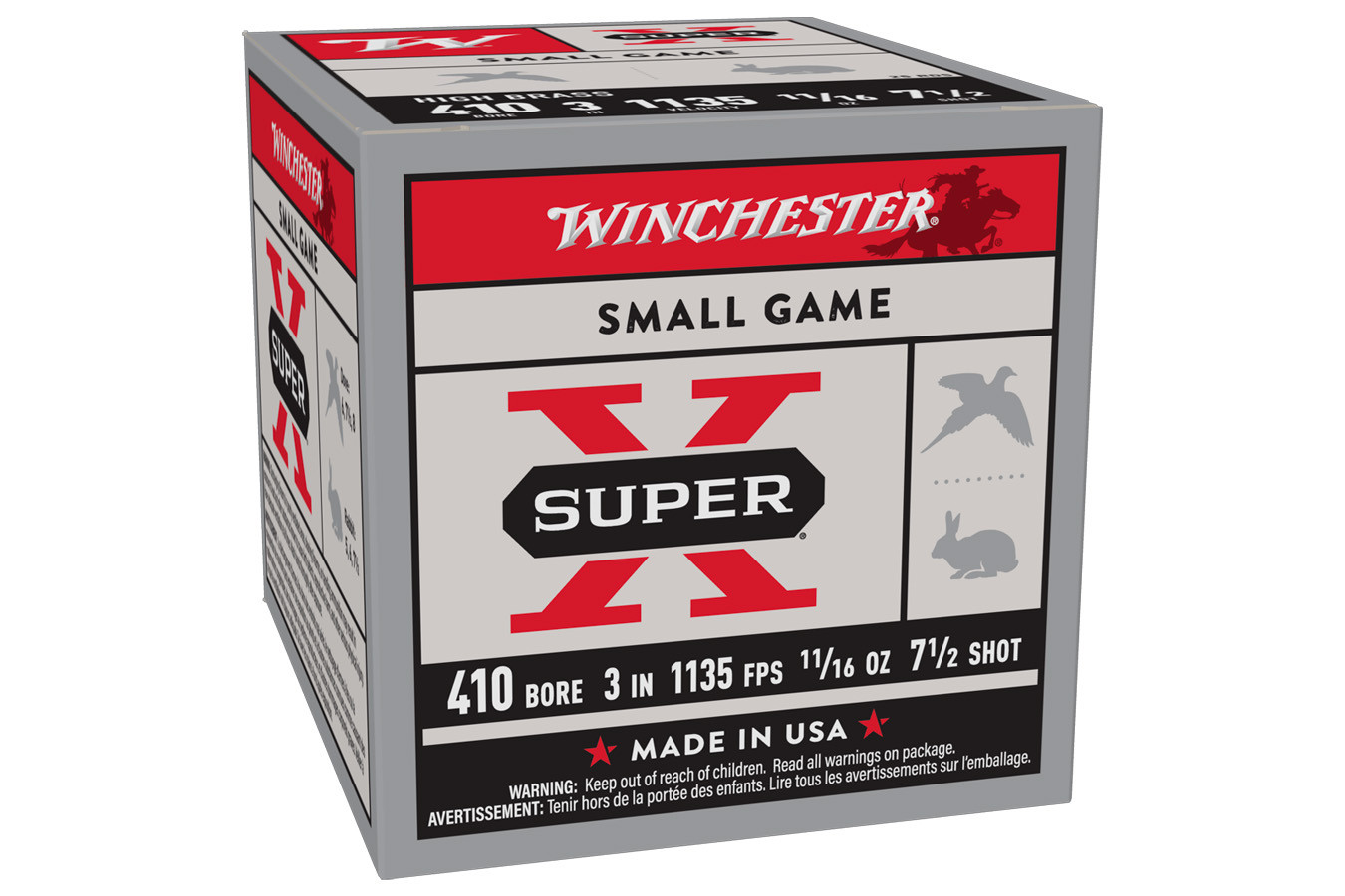 WINCHESTER AMMO 410 Gauge 3 in 11/16 oz #7 1/2 Shot Super X 25/Box
